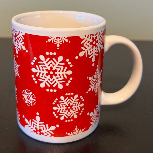 Lot of 4 Christmas Winter Holidays Colorful Mugs ~ Musical ~ Snowflakes ~ Doves - Picture 5 of 9